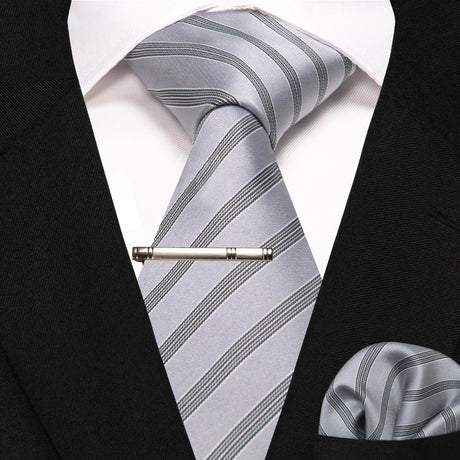 Plaid Stripe Men Fashion Silk Wedding Tie