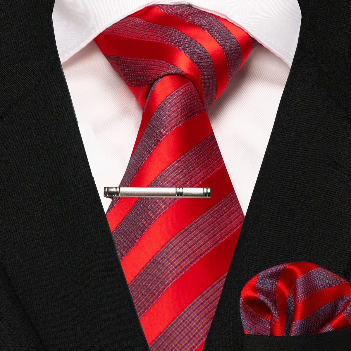 Plaid Stripe Men Fashion Silk Wedding Tie