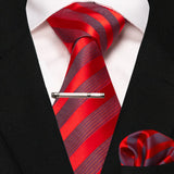 Plaid Stripe Men Fashion Silk Wedding Tie