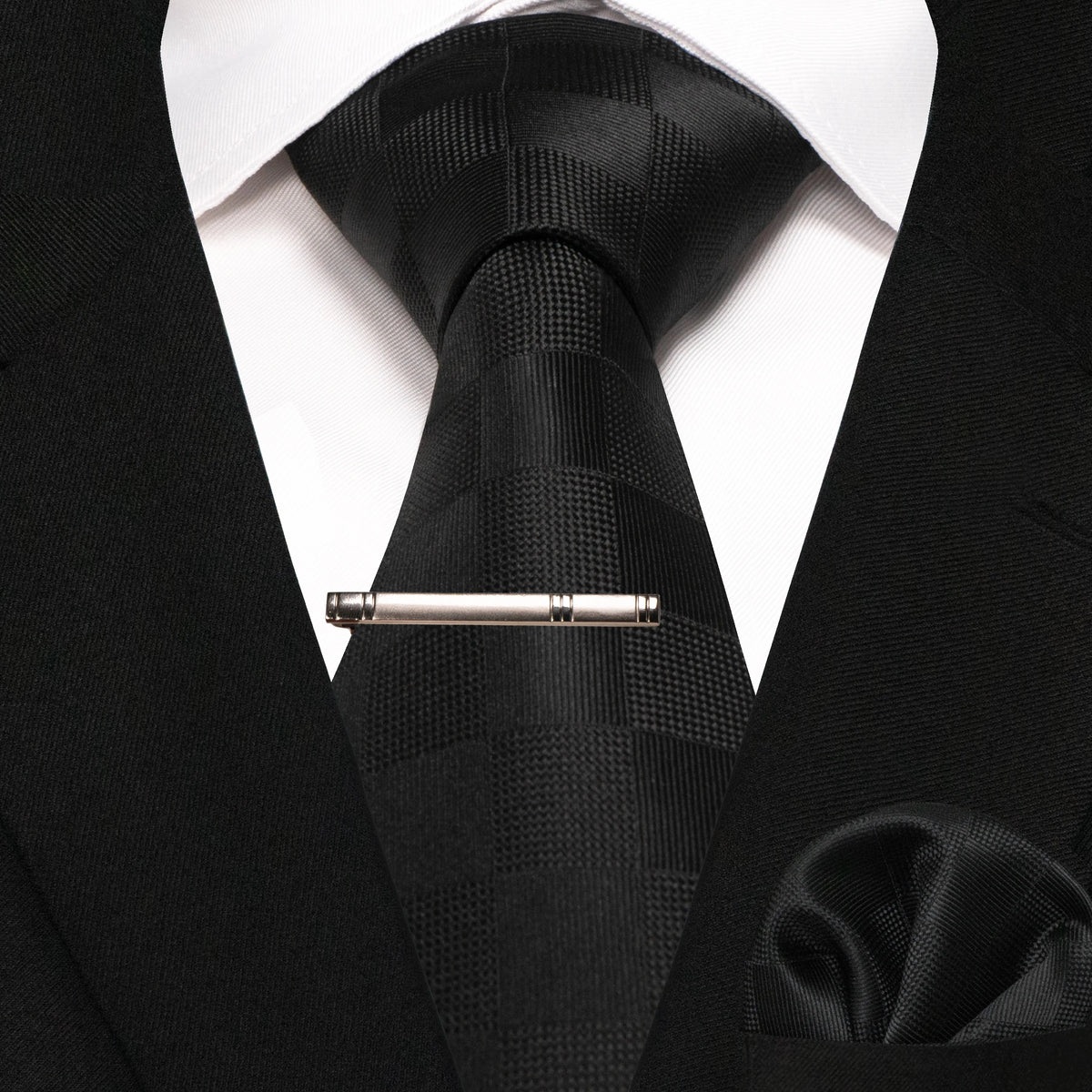 Plaid Stripe Men Fashion Silk Wedding Tie