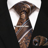 Plaid Stripe Men Fashion Silk Wedding Tie