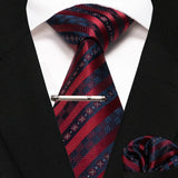 Plaid Stripe Men Fashion Silk Wedding Tie