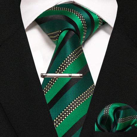 Plaid Stripe Men Fashion Silk Wedding Tie