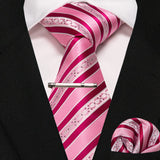 Plaid Stripe Men Fashion Silk Wedding Tie