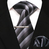 Plaid Stripe Men Fashion Silk Wedding Tie