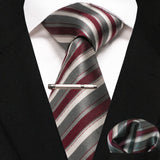 Plaid Stripe Men Fashion Silk Wedding Tie