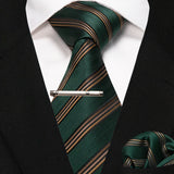 Plaid Stripe Men Fashion Silk Wedding Tie