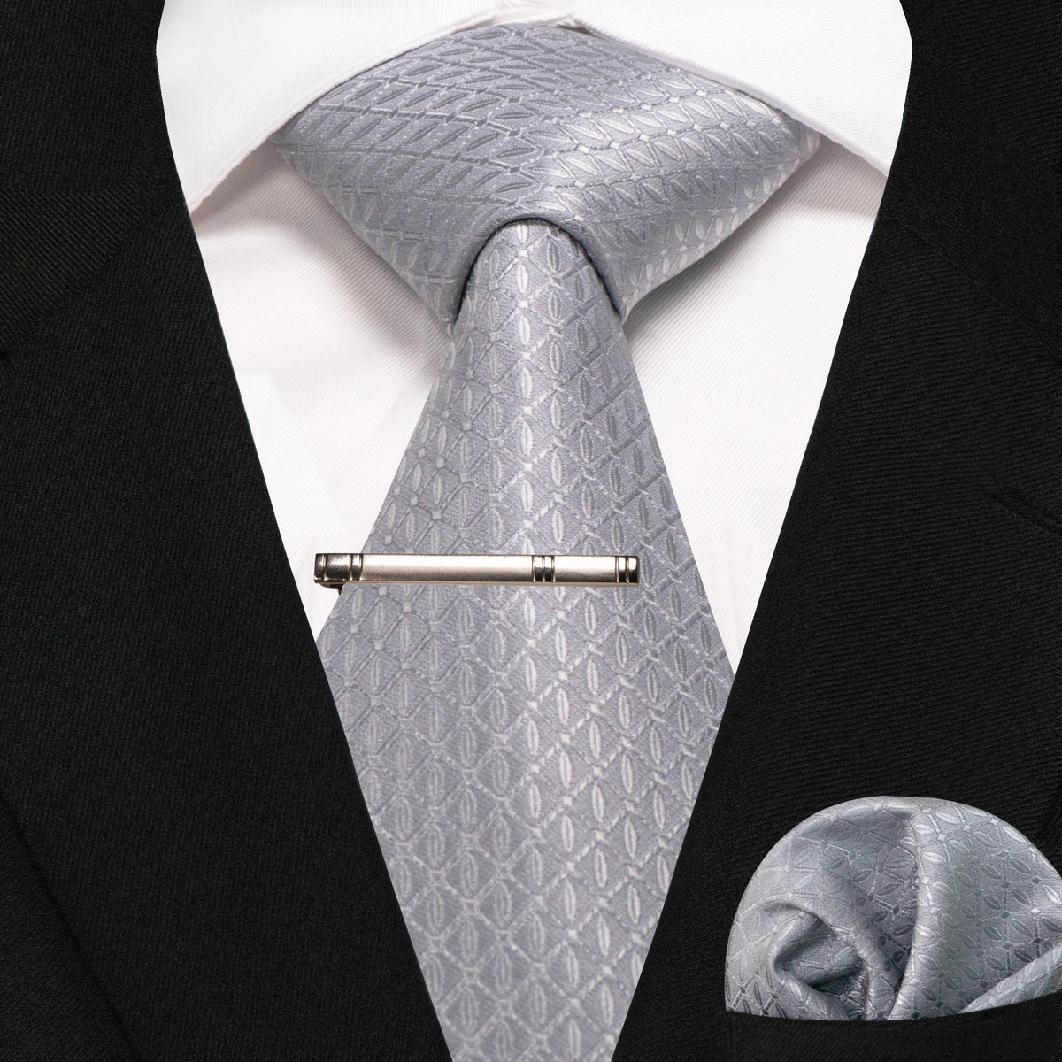 Plaid Stripe Men Fashion Silk Wedding Tie