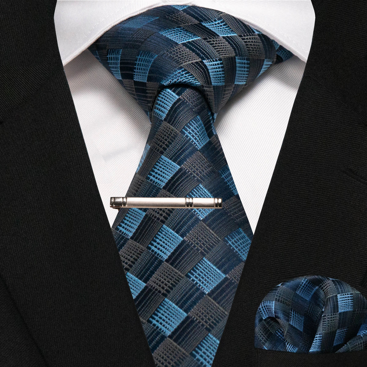 Plaid Stripe Men Fashion Silk Wedding Tie