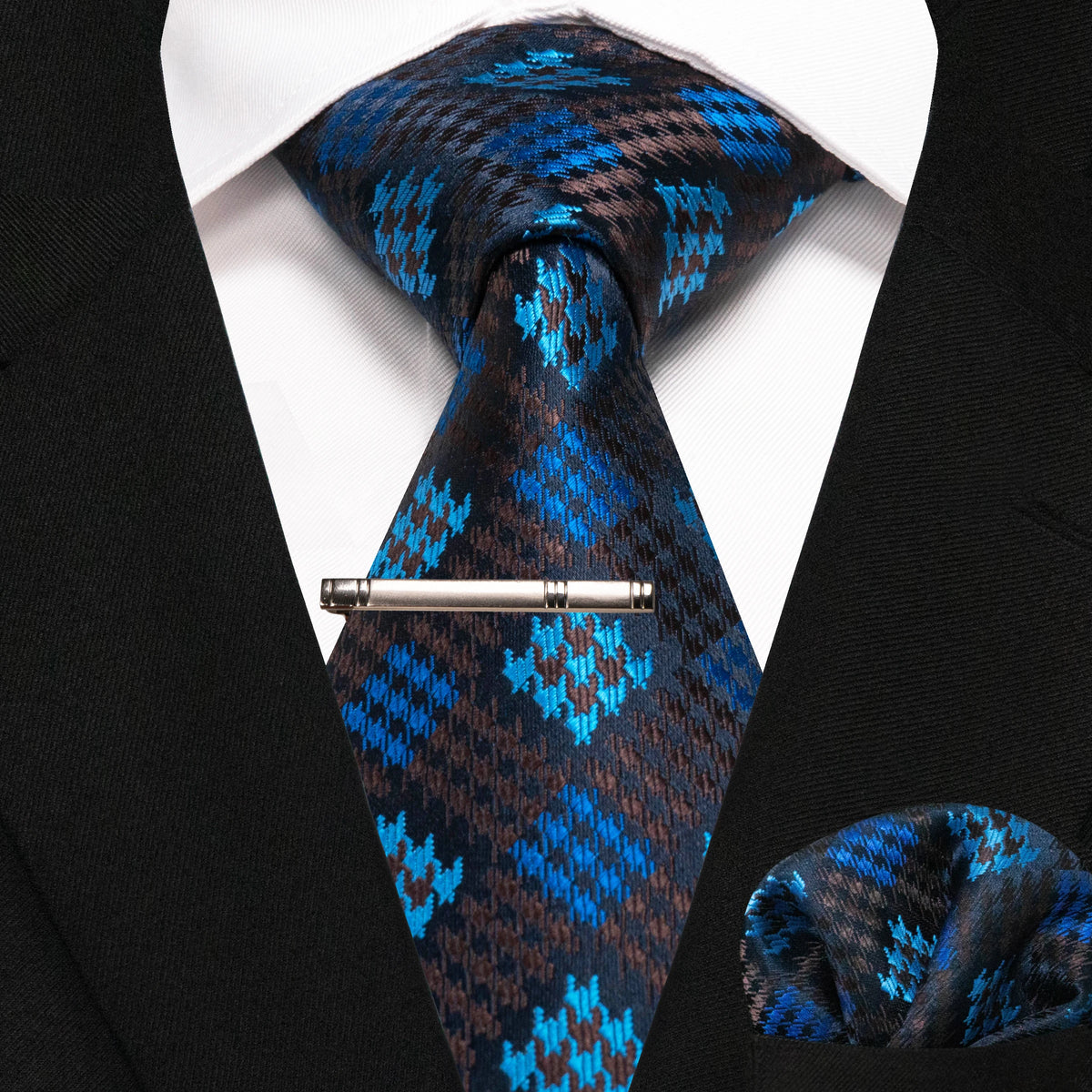 Plaid Stripe Men Fashion Silk Wedding Tie