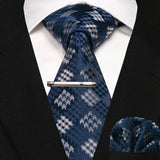 Plaid Stripe Men Fashion Silk Wedding Tie