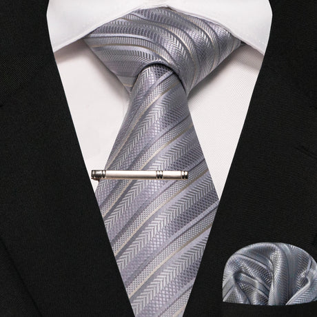 Plaid Stripe Men Fashion Silk Wedding Tie