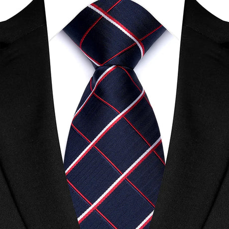 Plaid Stripes Floral 8CM  Jacquard Woven Necktie