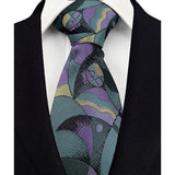 Plaid Stripes Floral 8CM  Jacquard Woven Necktie