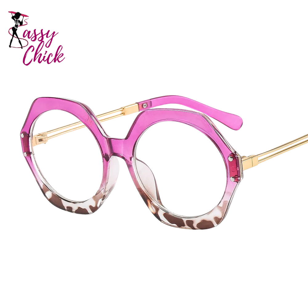 Plastic Spectacle Frame Anti-Fatigue Eyeglass Sassy Chick Logo