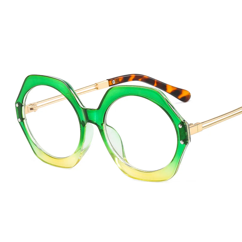 Green Yellow Plastic Spectacle Frame Anti-Fatigue Eyeglass