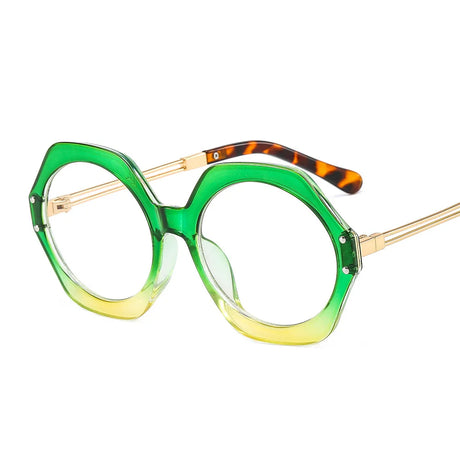 Green Yellow Plastic Spectacle Frame Anti-Fatigue Eyeglass
