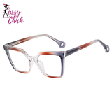 Plastic Titanium Anti Blue Light Eyeglasses Sassy Chick Logo