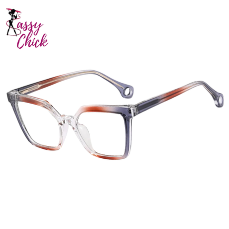 Plastic Titanium Anti Blue Light Eyeglasses Sassy Chick Logo