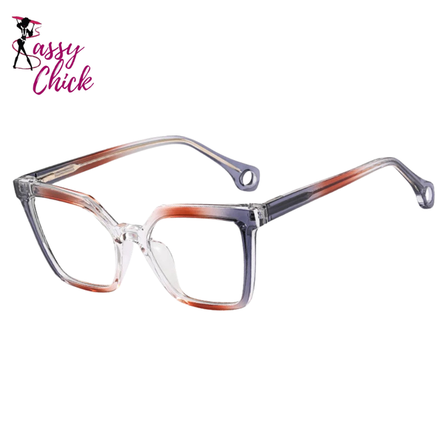 Plastic Titanium Anti Blue Light Eyeglasses Sassy Chick Logo