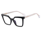 Black Plastic Titanium Anti Blue Light Eyeglasses