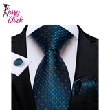 Pocket Square Cufflinks Silk Polyester Ties Sassy Chick Logo