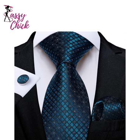 Pocket Square Cufflinks Silk Polyester Ties Sassy Chick Logo