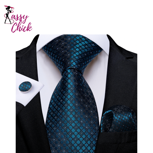 Pocket Square Cufflinks Silk Polyester Ties Sassy Chick Logo