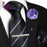 Pocket Square Lapel Pin Clip Set Wedding Tie Sassy Chick Logo