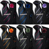 Collection of Pocket Square Lapel Pin Clip Set Wedding Tie