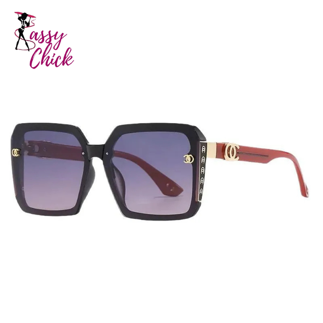 Polarized Personalized UV Protection Sunglasses Sassy Chick Logo