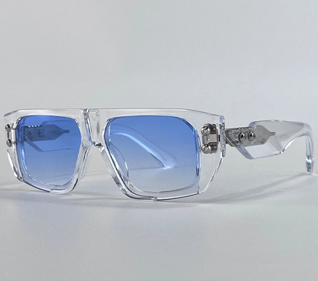 Transparent Polarized Punk Square Sunglasses