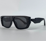 Black Polarized Punk Square Sunglasses
