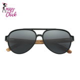 Polarized UV400 High Quality Wood Sunglasses Sassy Chick Logo