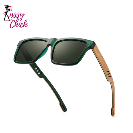 Polarized UV400 Square Sunglasses For Men Sassy Chick Logo