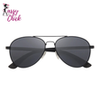 Polarized Wood Blue Uv400 Lens Pilot Sunglasses Sassy Chick Logo