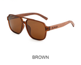 Brown Polarizing UVA&B Protection Wood Sunglasses