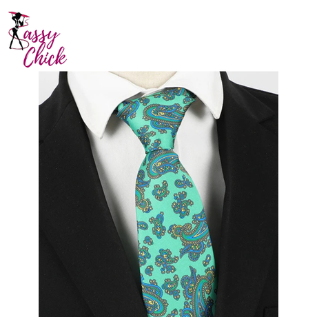 Polyester Floral Classic Print Patterns 8CM Necktie Sassy Chick Logo