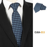 Blue Polyester Floral Classic Print Patterns 8CM Necktie