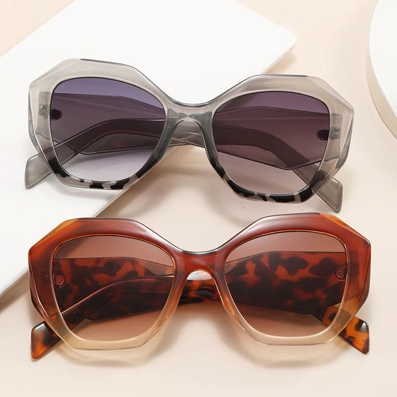 Collection of Polygon Retro Gradient Sunglasses