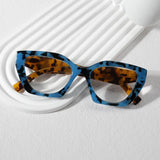 Blue Polygonal Reading Eyewear
