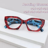 Red Polygonal Reading Eyewear