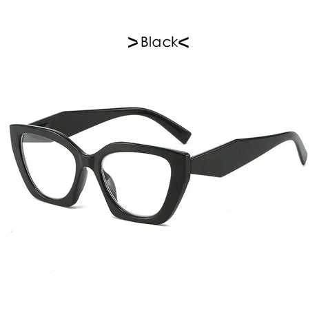 Black Polygonal Reading Eyewear