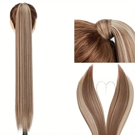 ash brown Ponytail Hair Extension 28inch