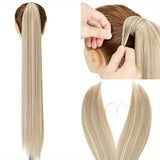 ash blonde Ponytail Hair Extension 28inch