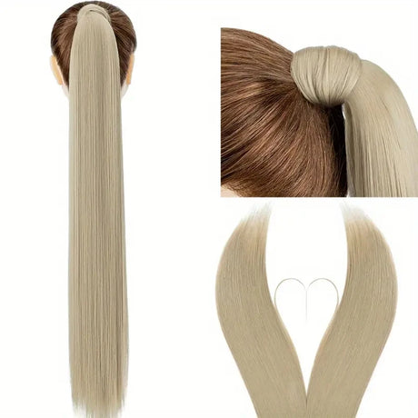 ash blonde Ponytail Hair Extension 28inch