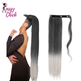 Ponytail Hair Extension Synthetic Long Straight Wrap Sassy Chick Logo
