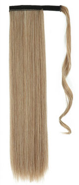 Blonde Ponytail Hair Extension Synthetic Long Straight Wrap