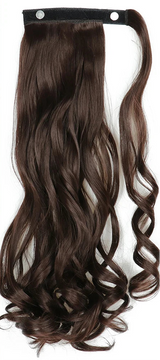 Black Ponytail Hair Extension Synthetic Long Straight Wrap