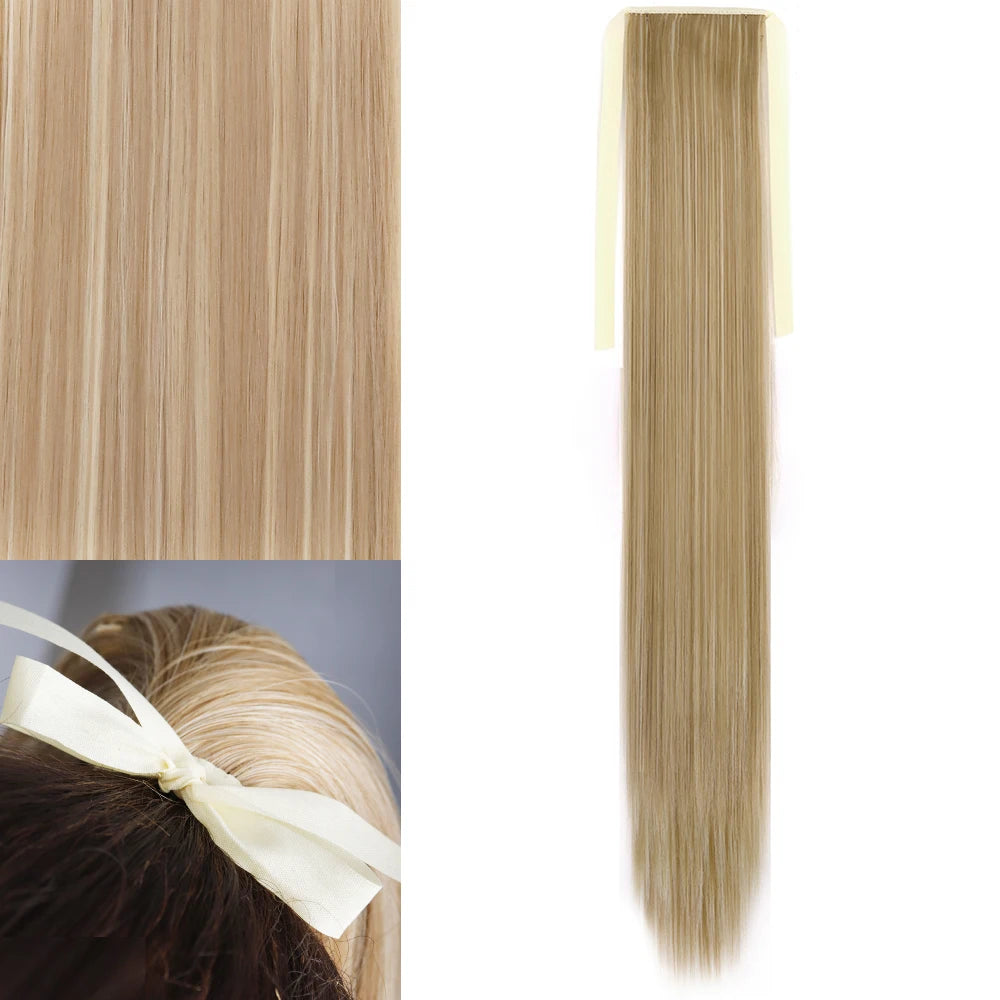 Ponytail Hair Extension Synthetic Long Straight Wrap
